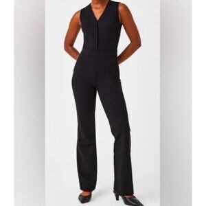 Spanx‎ the perfect sleeveless Jumpsuit black flare slimming black sz XL
